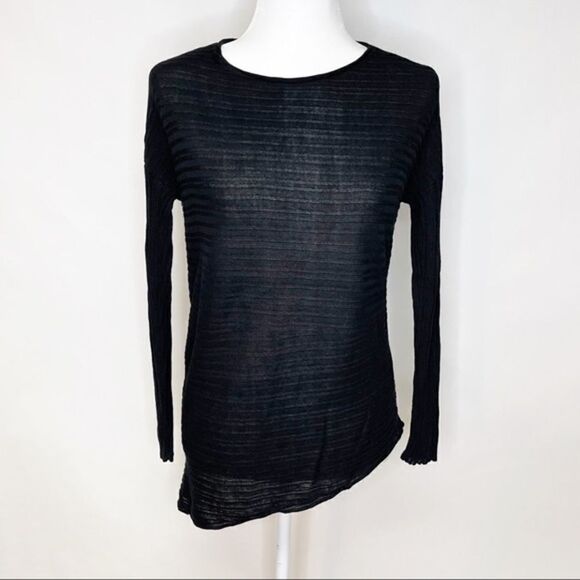 Eileen Fisher Asymmetrical Ribbed Tencel Pullover Sweater Size Small Petite - Picture 6 of 13